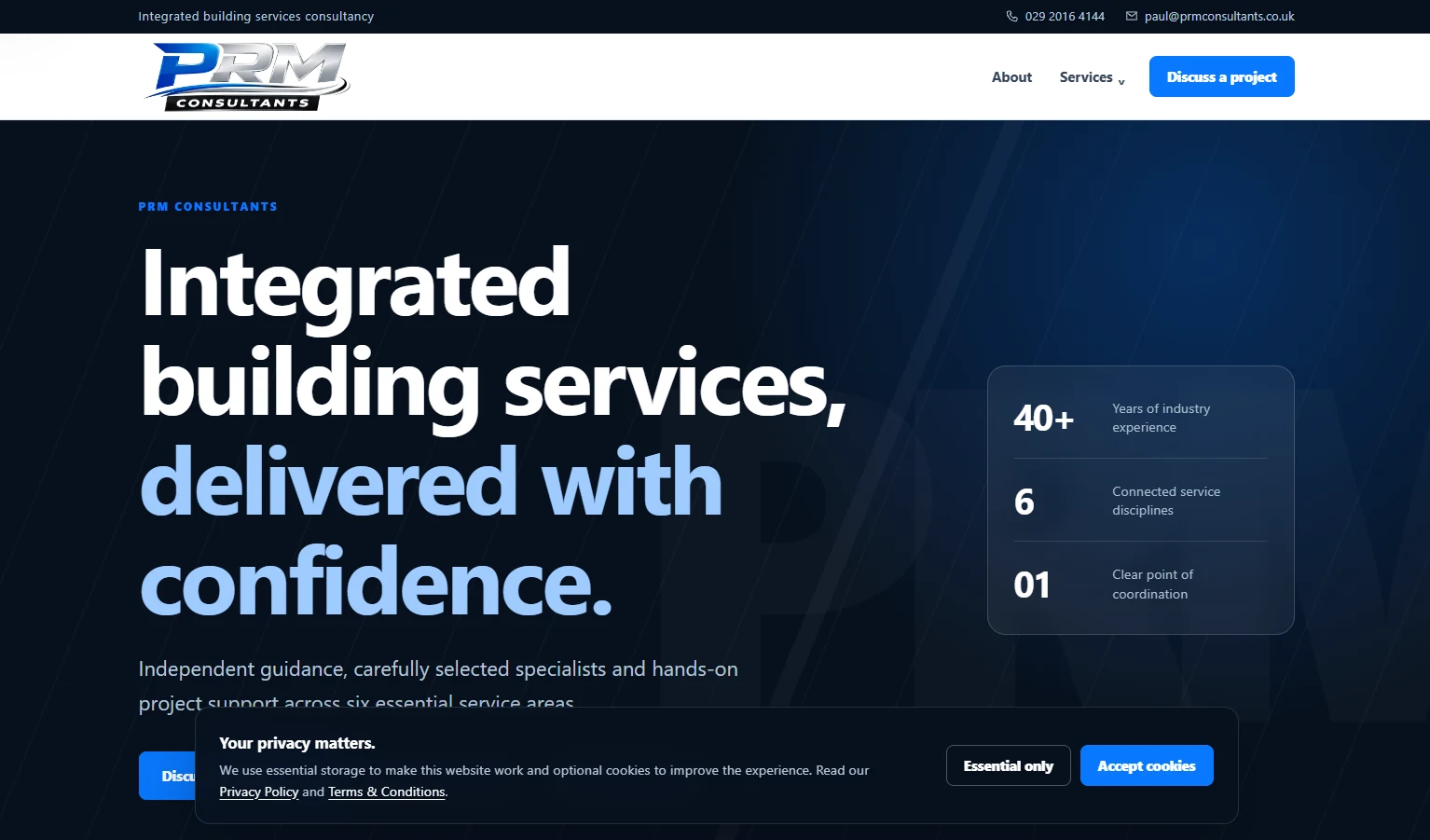 PRM Consultants website